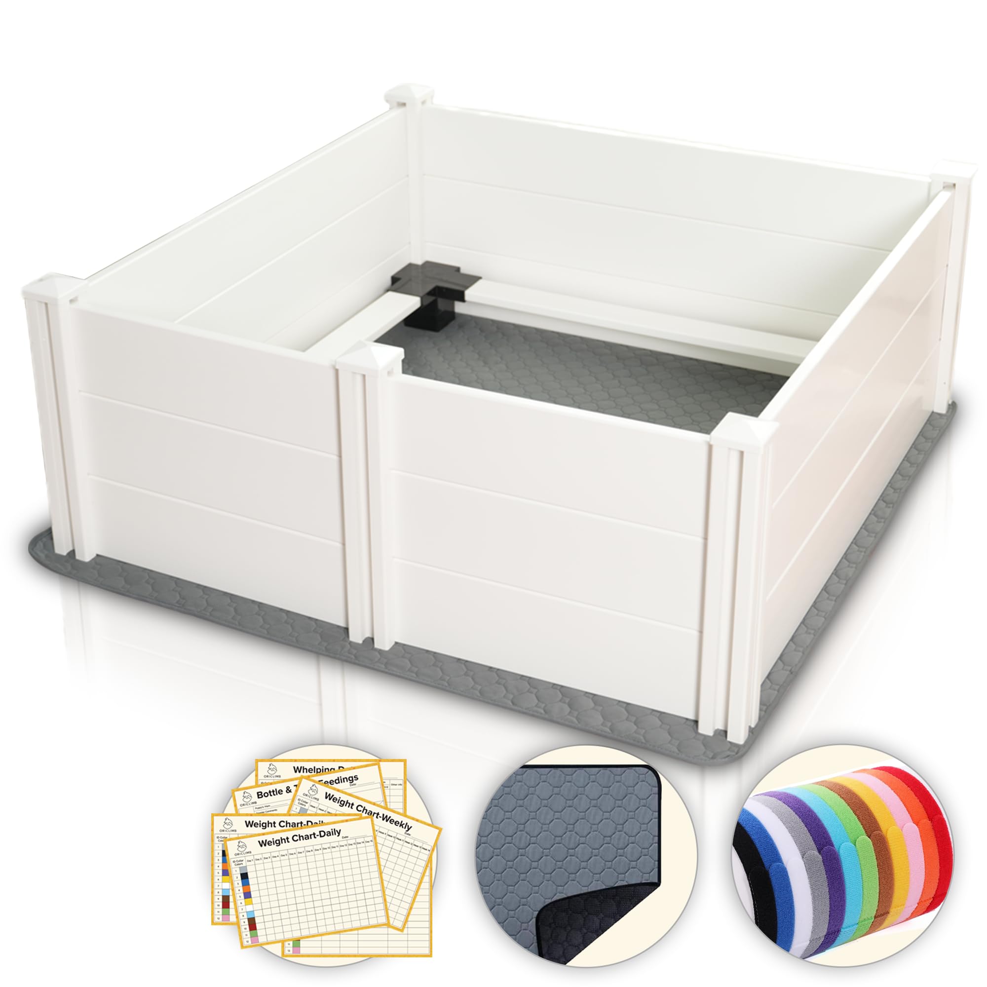 Roslaemic caja de parto 48x48 con barandas para mayor seguridad de cachorros