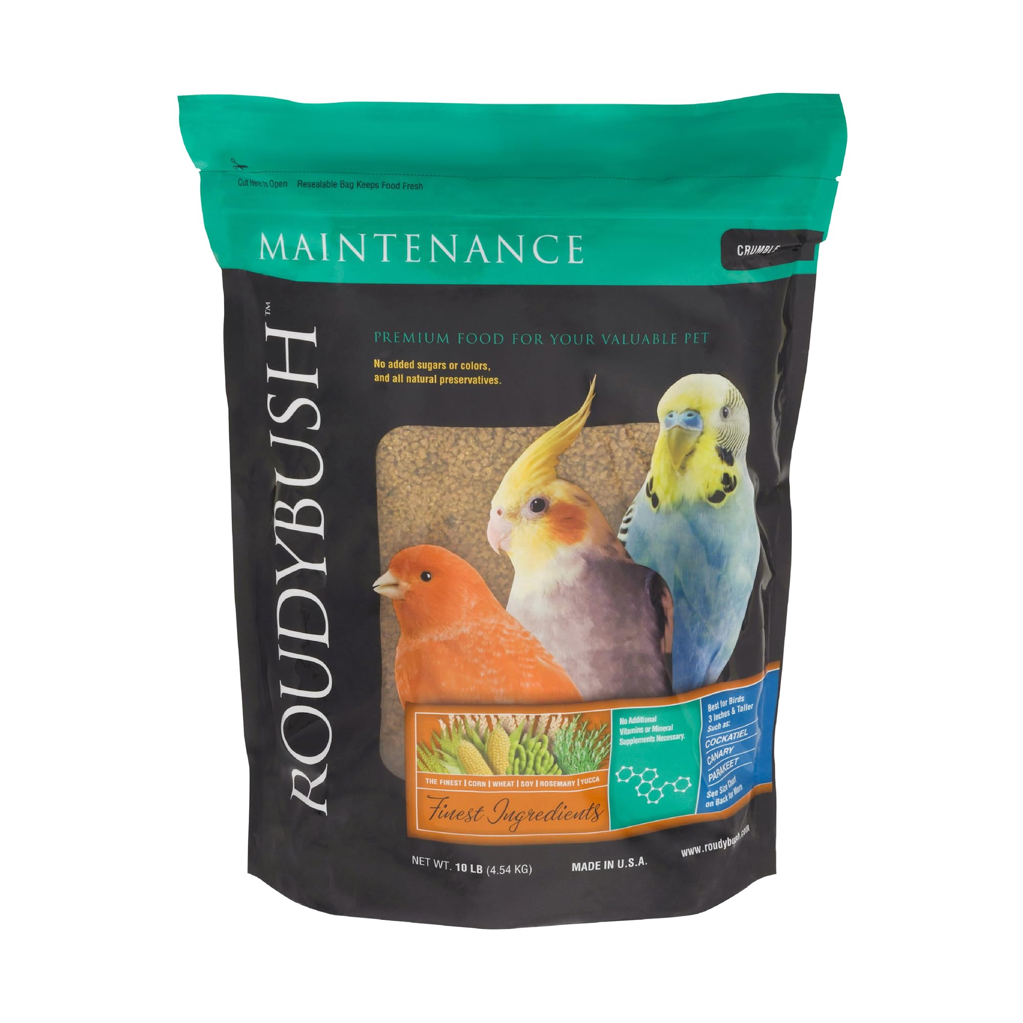 RoudyBush alimento diario para aves con migajas y menor desperdicio