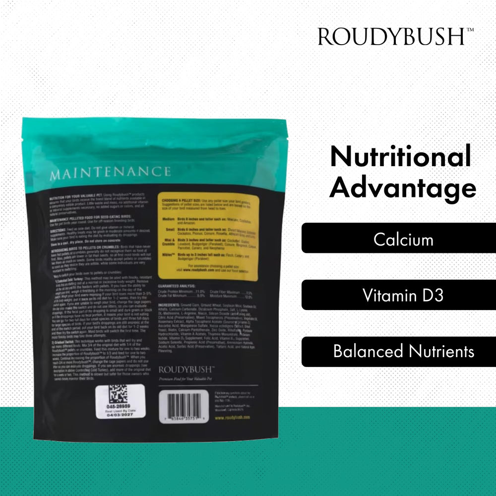 RoudyBush comedero lleno, alimento diario para aves, útil para el cuidado cotidiano