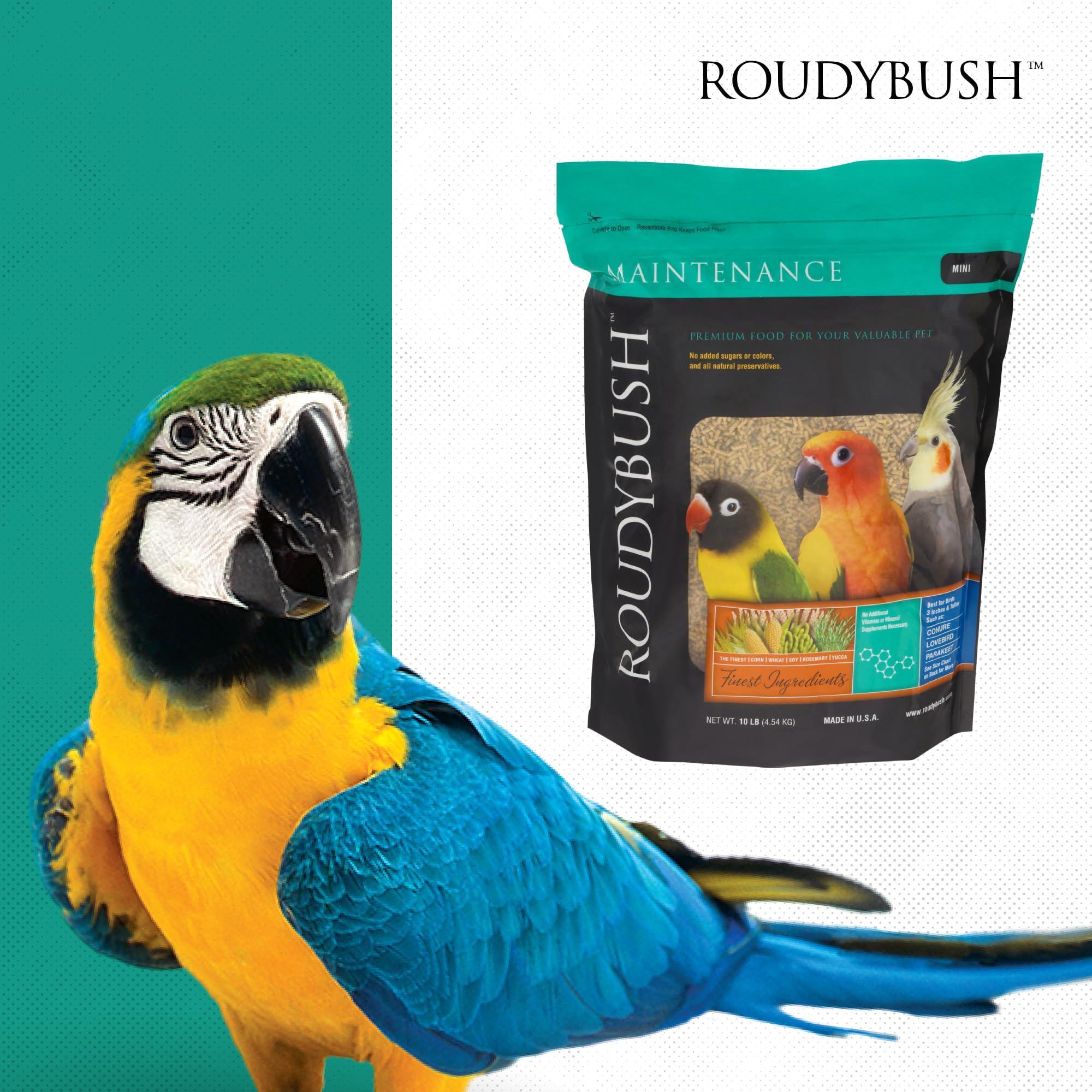 Roudybush Mantenimiento Diario, ritual diario de alimentación, conveniencia para dueños