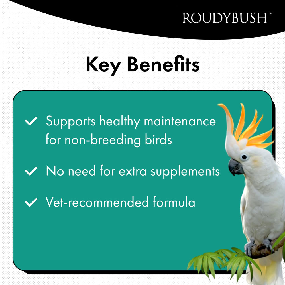 RoudyBush Crumbles de Mantenimiento Diario con omega-3 y omega-6 para bienestar general.
