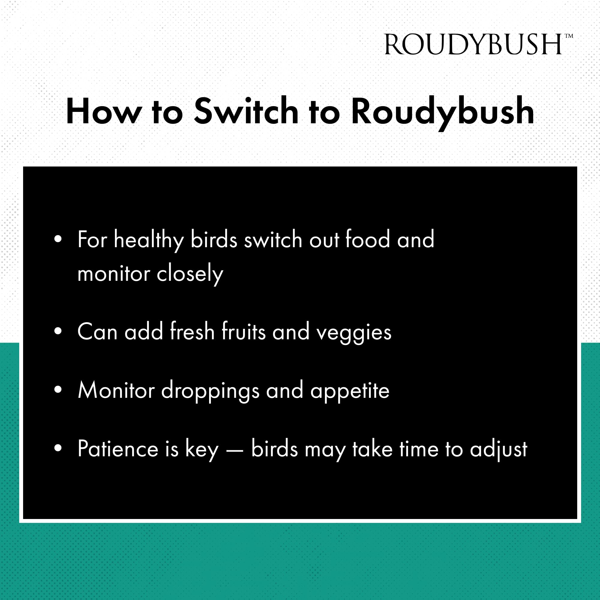 RoudyBush mini-pellet para aves pequeñas, tamaño adecuado
