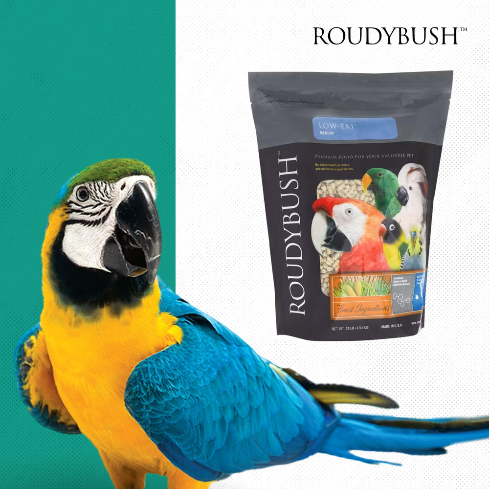 RoudyBush pellets mantenimiento para aves en dieta diaria.