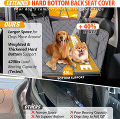 ROUWINNE base dura para perros en coche soporta hasta 420 libras.