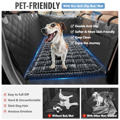 ROUWINNE cama para perro asiento trasero, confort ideal para viajes largos.