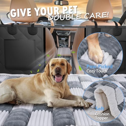 Cama para perro ROUWINNE en extensor de asiento para coche