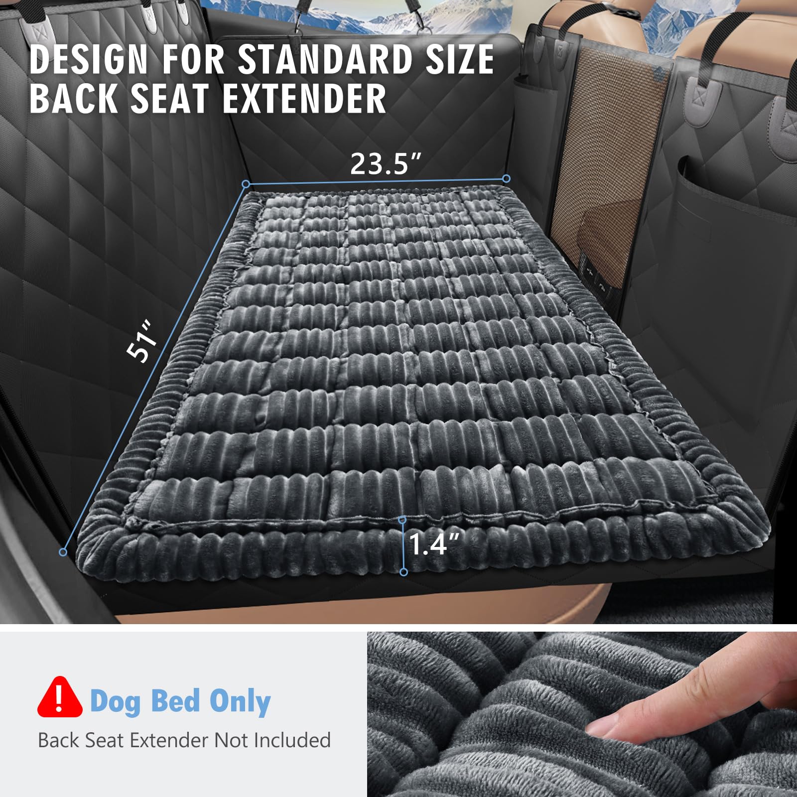 ROUWINNE cama para viajes: recoge pelo y olores, fácil de guardar.