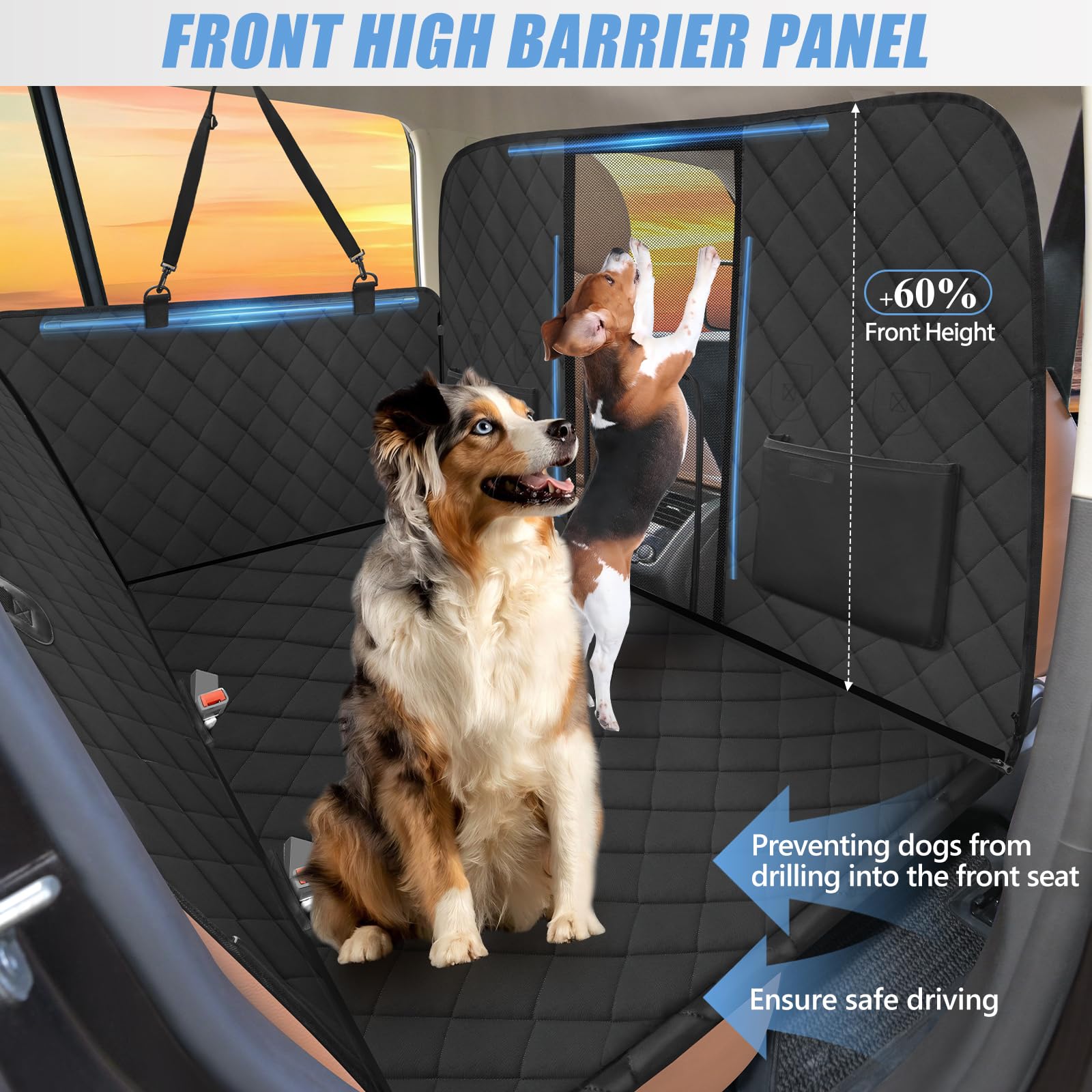 ROUWINNE funda impermeable para asiento trasero, protege la tapicería