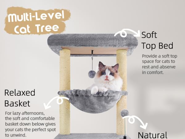 Roypet Arbol Gatos 43-3 ensamble facil: listo para usar en menos de 20 minutos.
