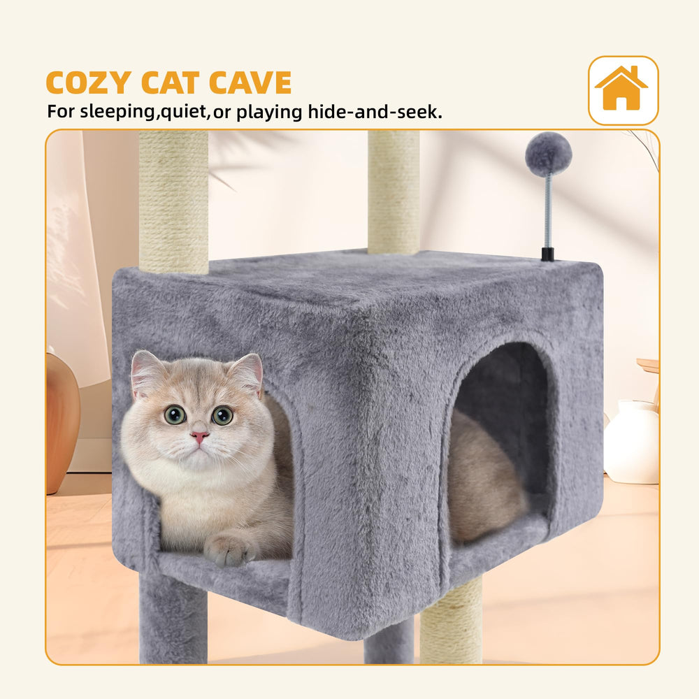 Roypet Arbol Gatos 43-3 materiales resistentes: estructura duradera y estable.