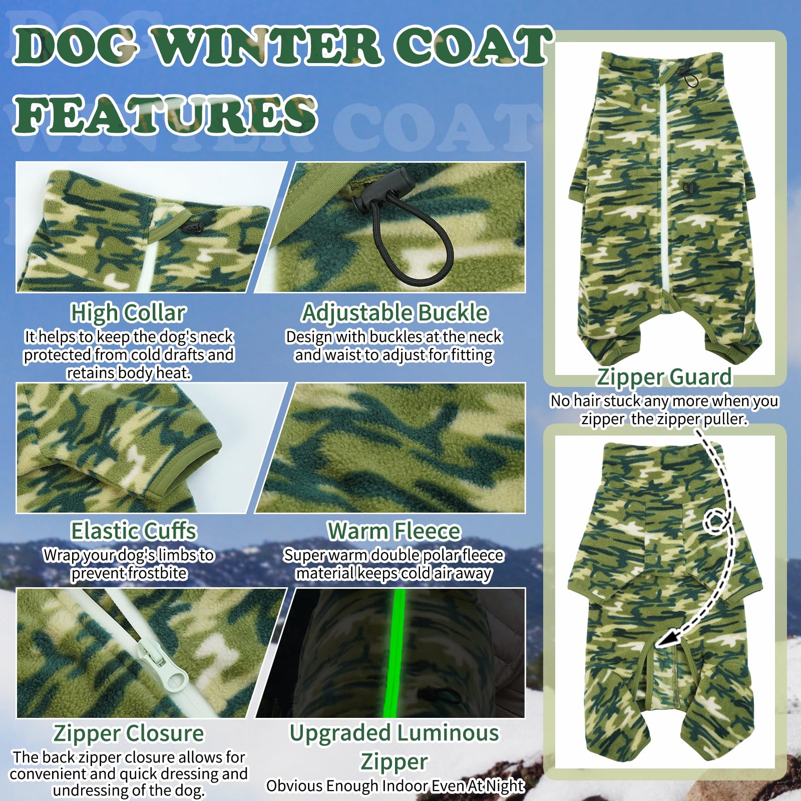 ROZKITCH capa para perro cálida en la espalda, cómodo movimiento.