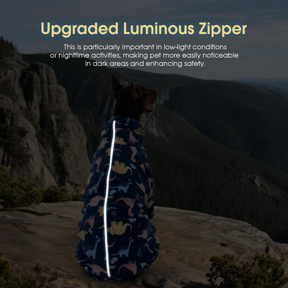 ROZKITCH chaqueta para perros cremallera reflectante, mejor visibilidad nocturna