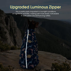 ROZKITCH chaqueta para perros cremallera reflectante, mejor visibilidad nocturna