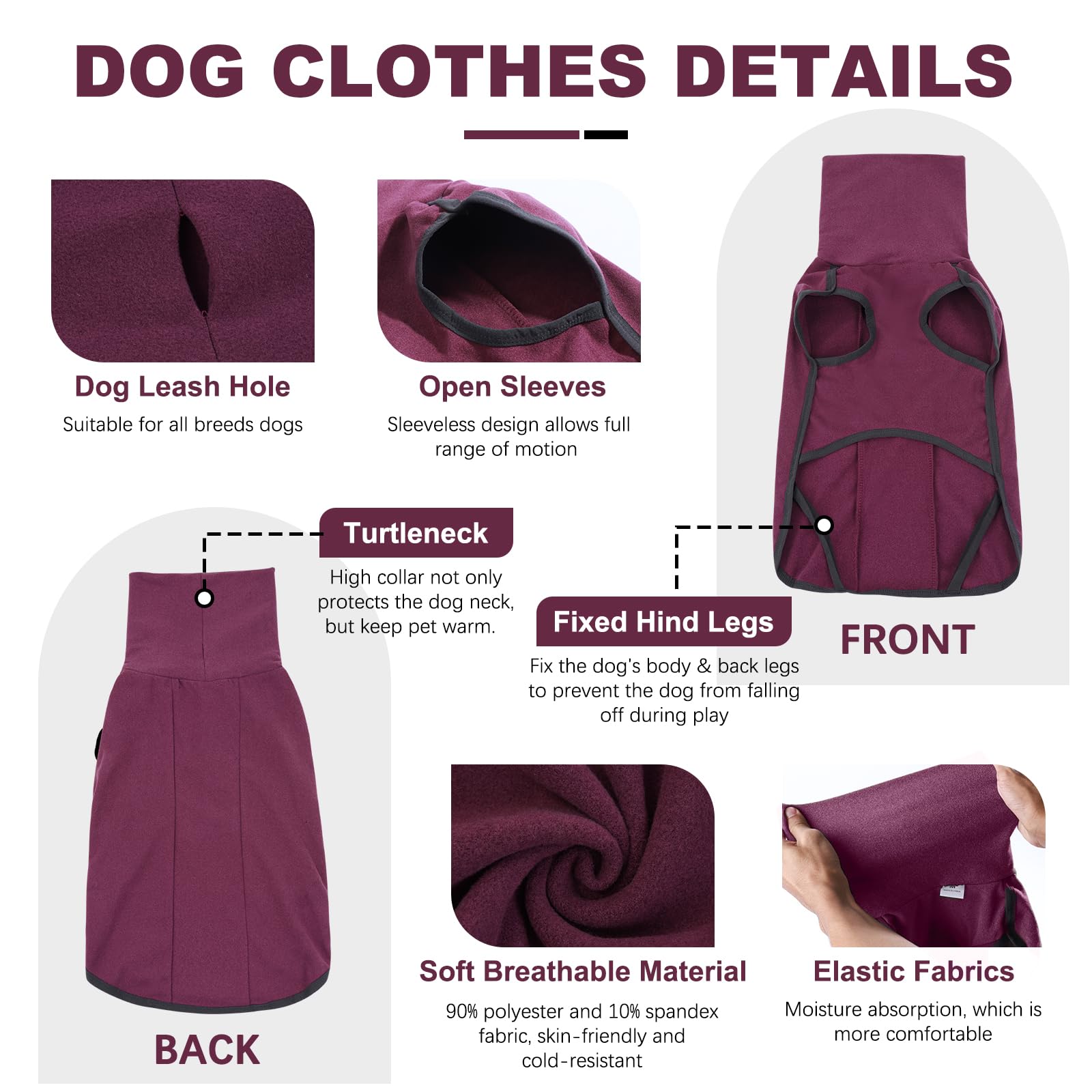 rozkitch chaqueta perro, diseño sin patas: mayor libertad de movimiento