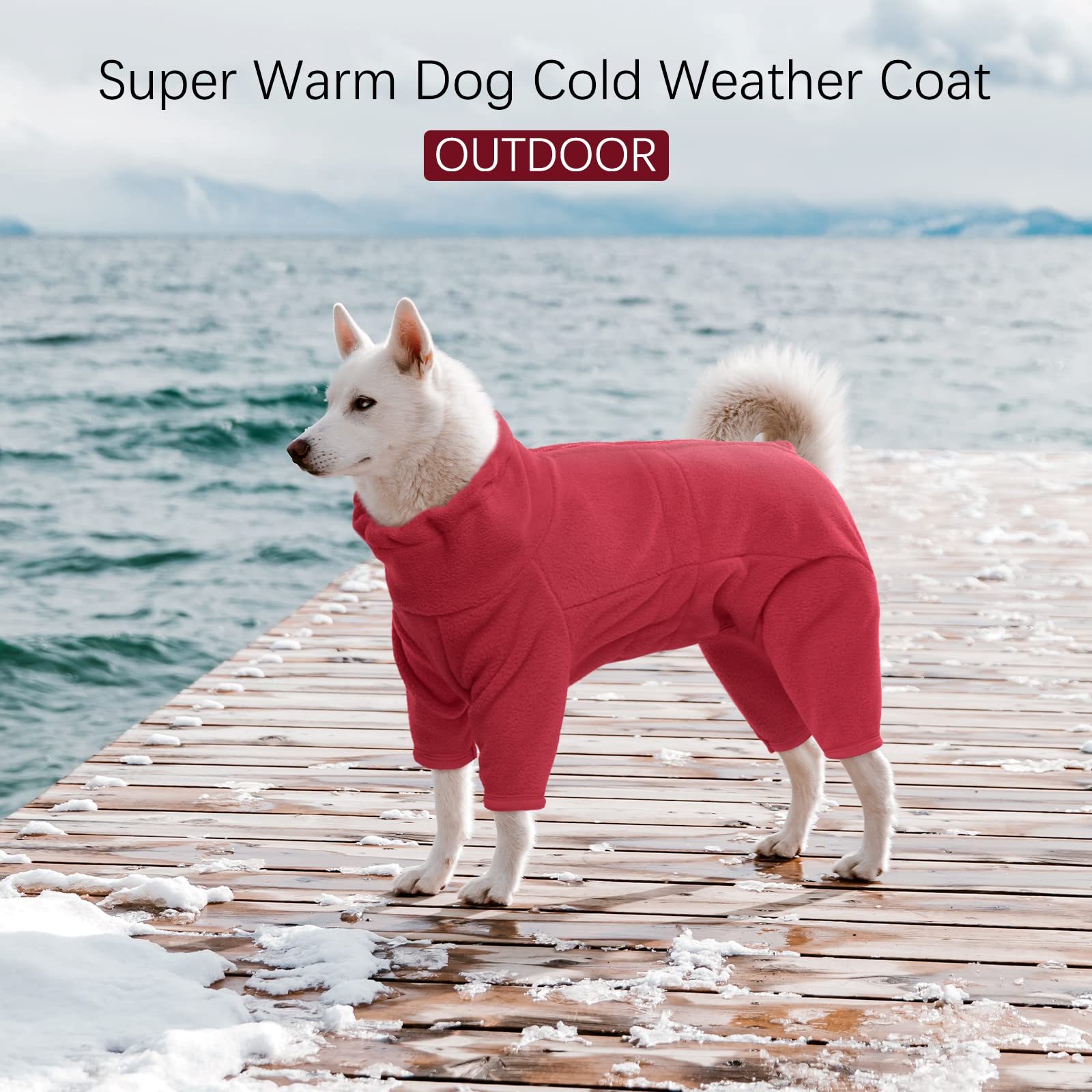 ROZKITCH cuello alto polar para perro, cobertura adicional en frío.