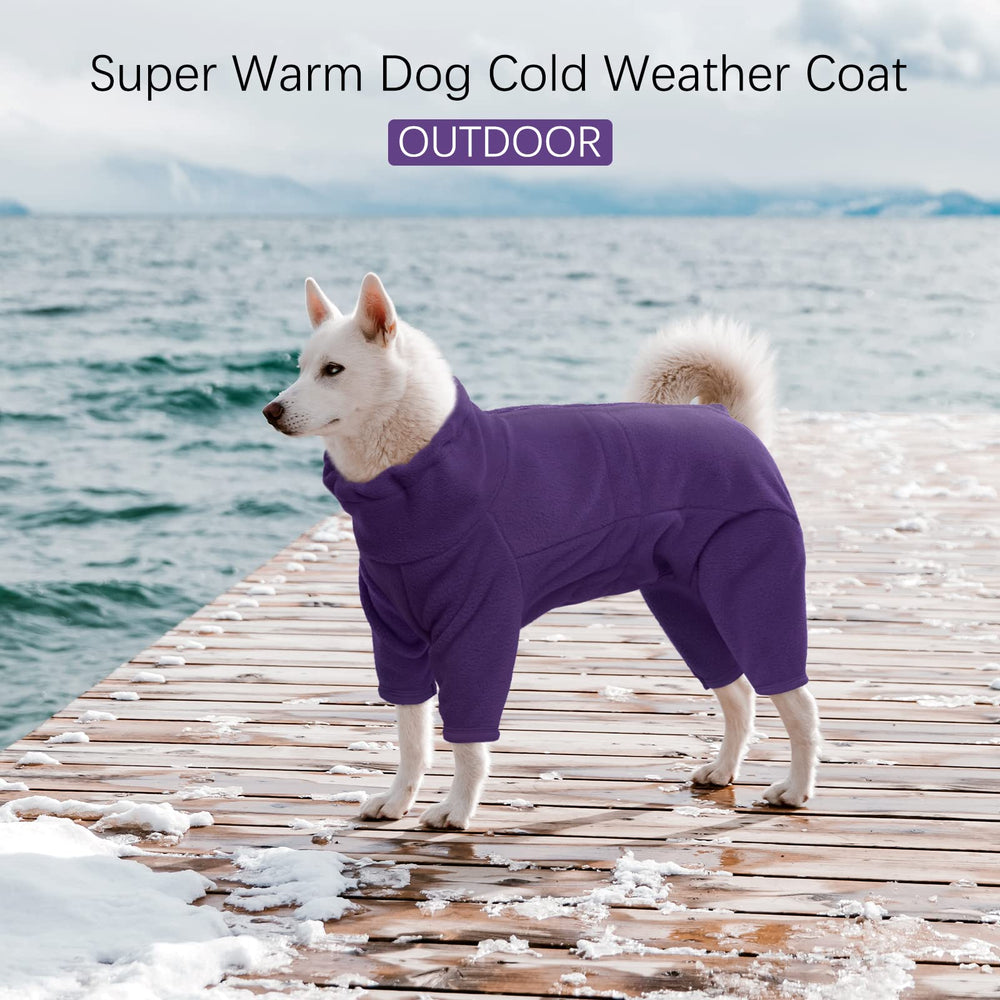 ROZKITCH detalle cuello polar para perro morado, protección contra el frío