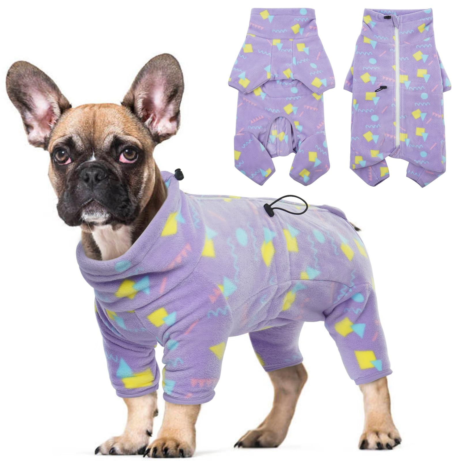 ROZKITCH abrigo de invierno para perros con forro polar suave y cobertura total.