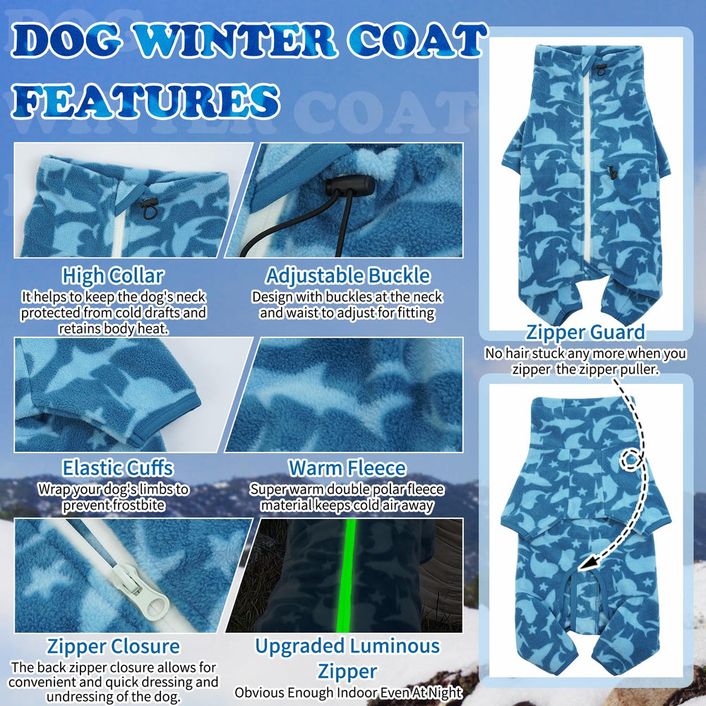 ROZKITCH pijama para perro grande, dorso, cobertura amplia para clima frío.