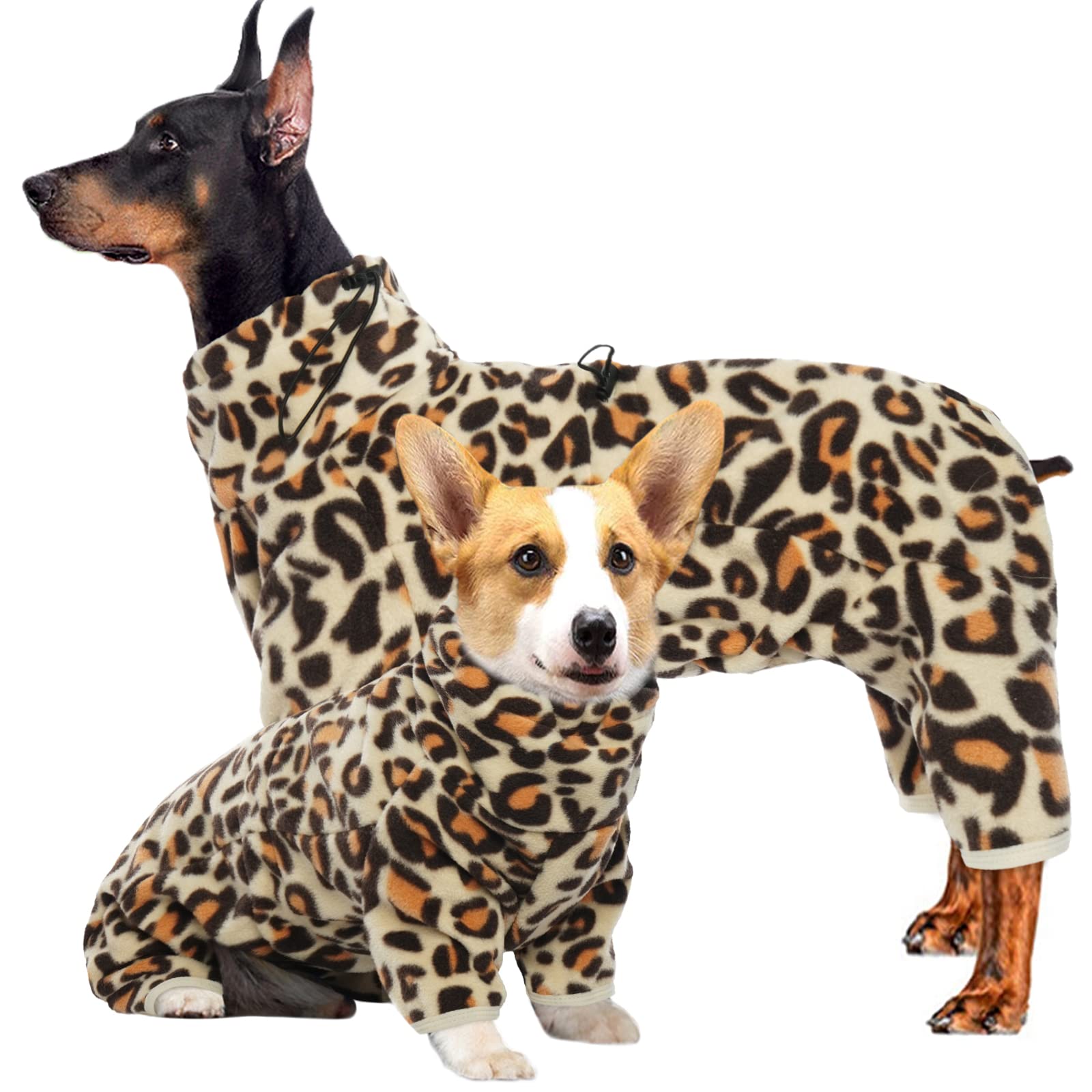 ROZKITCH sudadera para perro cuerpo completo marrón para paseos cálidos en invierno