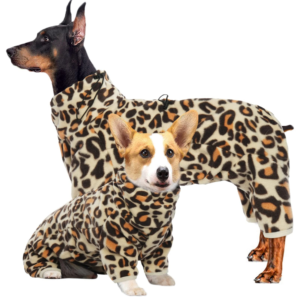 ROZKITCH sudadera para perro cuerpo completo marrón para paseos cálidos en invierno