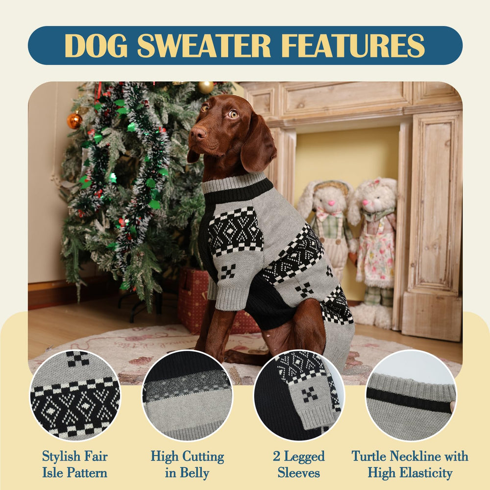 ROZKITCH suéter perro diseño fair isle para looks festivos