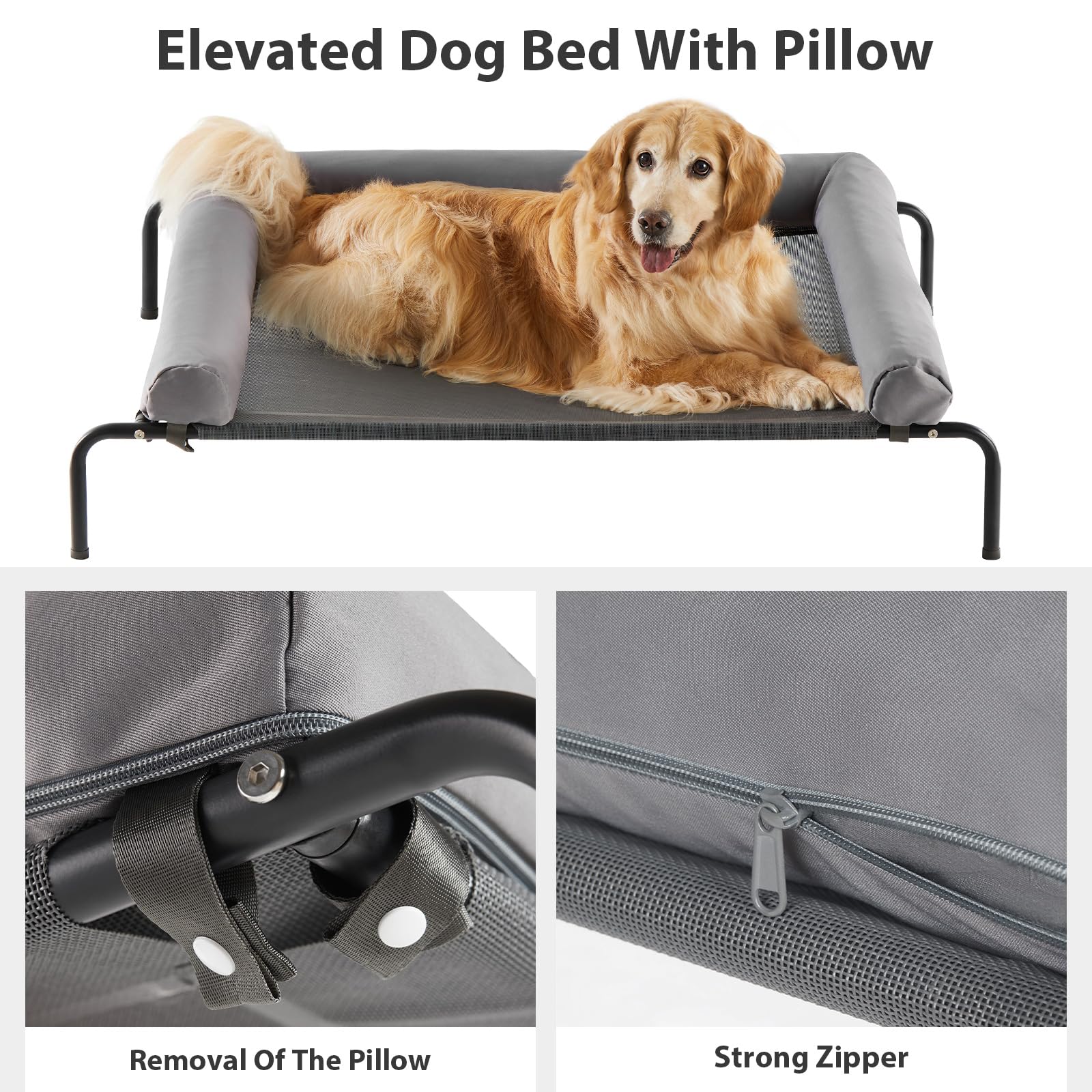 Colchón ergonómico elevado de RRPETHOME para articulaciones cómodas.