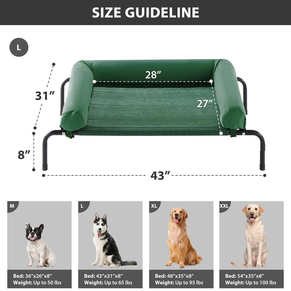 Cama exterior para perro con diseño en U y soporte de cuello cómodo