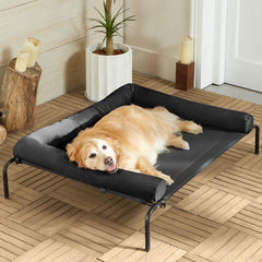 RRPETHOME cama para perros grandes con enfriamiento y malla Teslin mejora la circulación de aire
