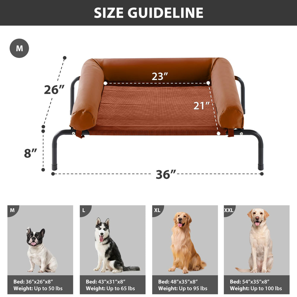RRPETHOME cama-perro-elevada-grandes-perros: estructura sólida para perros grandes y activos.