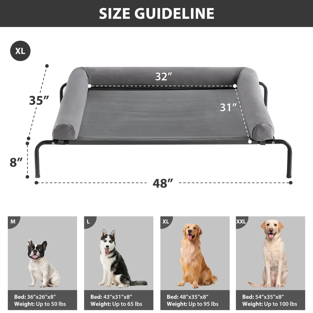 Cama con malla transpirable RRPETHOME para mantener al animal fresco.