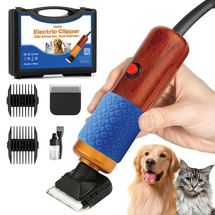 Rseaay cortapelos para perros con motor 200W, potencia para distintos pelajes.