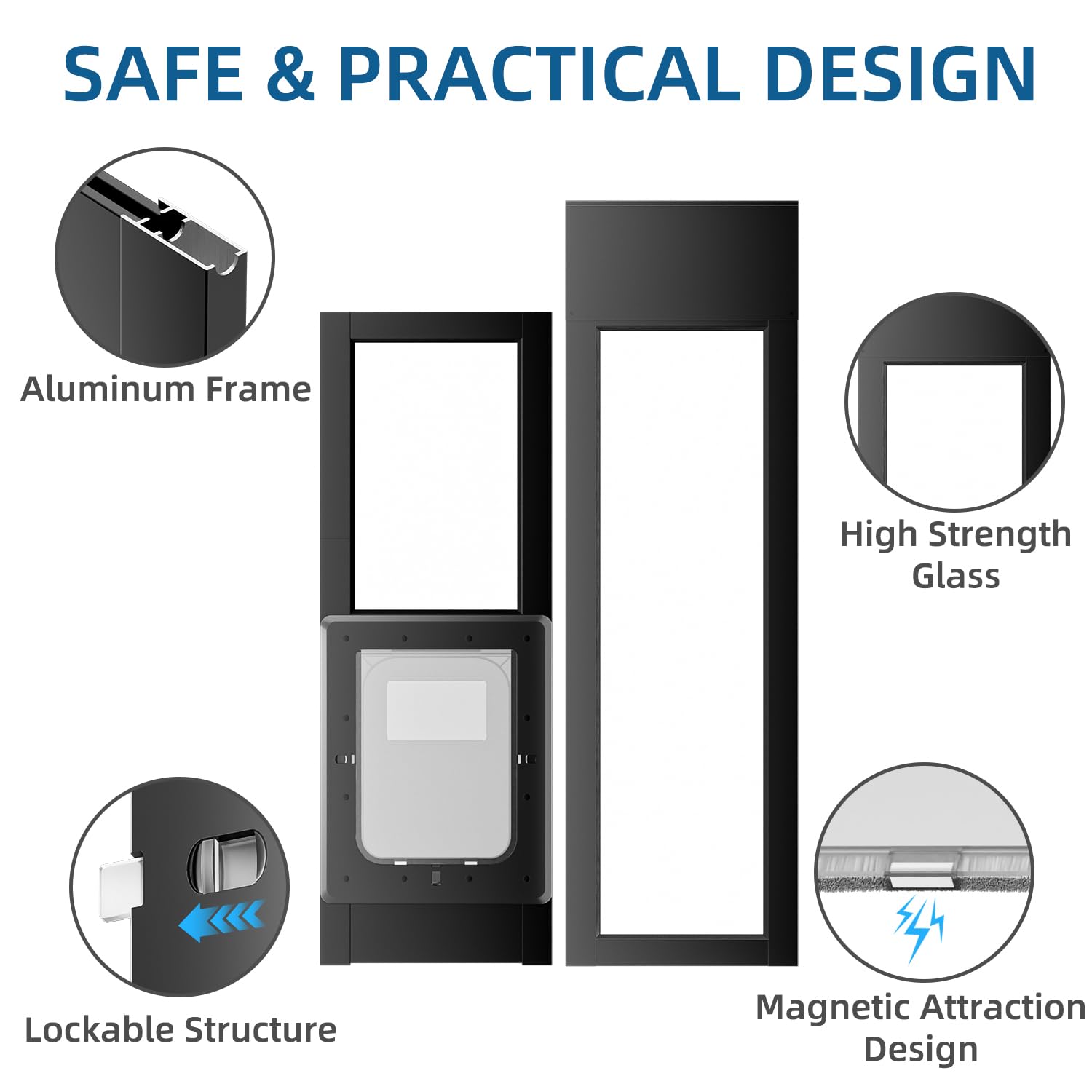 RSEORD puerta ajustable en altura para adaptarse a puertas.