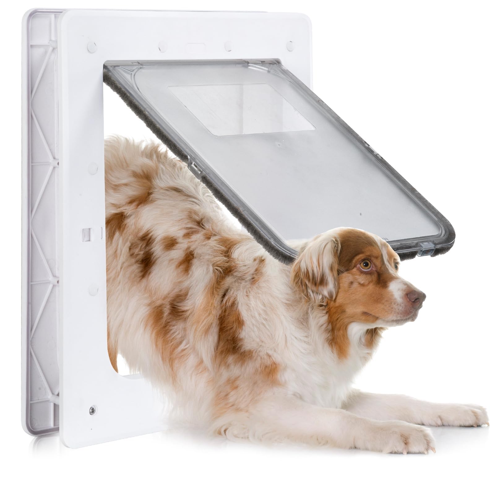 Puerta Rseord para perros 8.5x11.5 con cierre seguro para control de acceso.