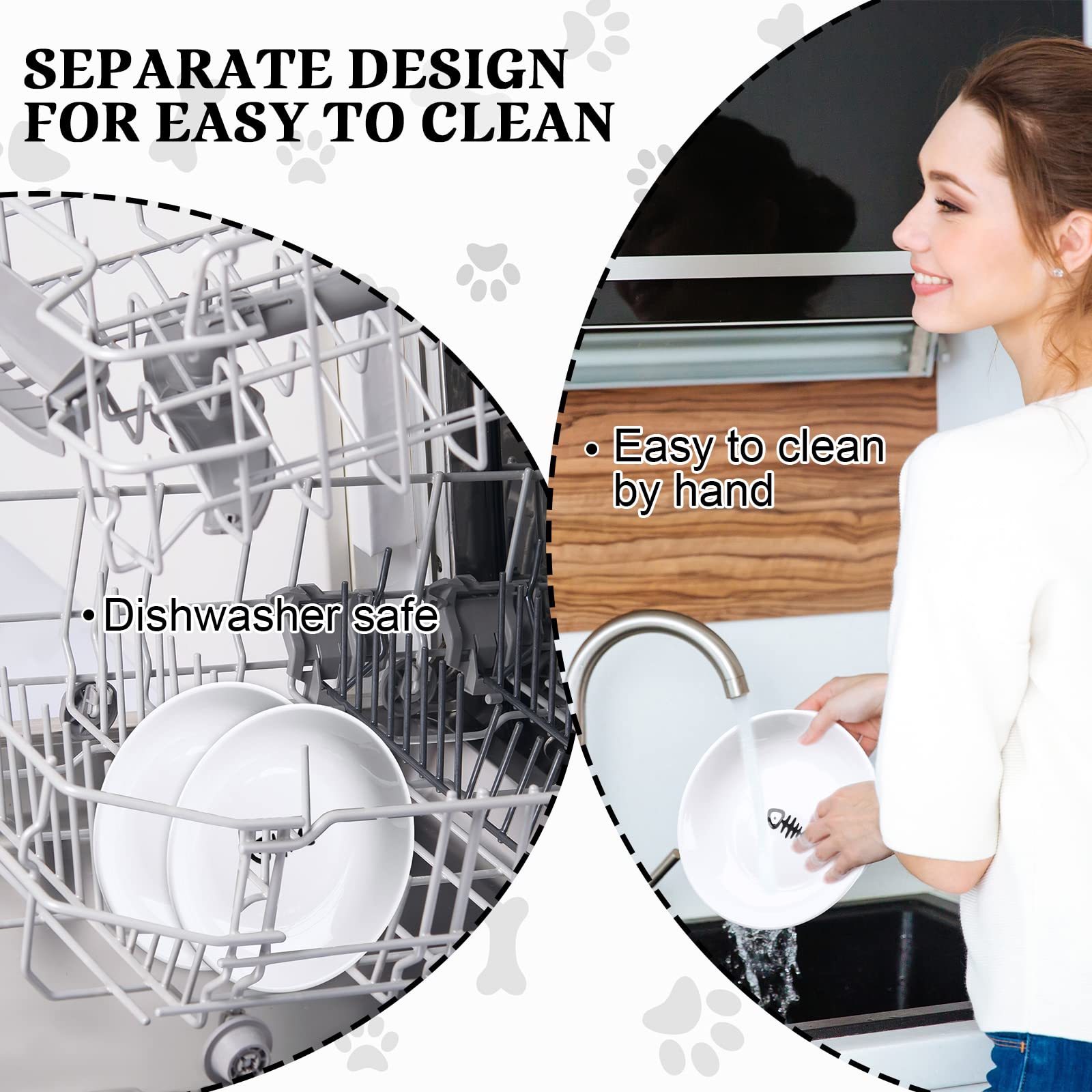 Rtteri uso multiple para mascotas interiores-exteriores, ideal para comida humeda.