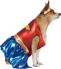 Rubies disfraz Wonder Woman para mascota, falda azul con estrellas para fotos