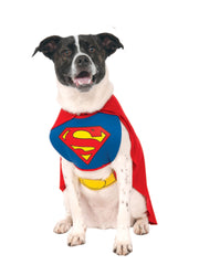 Disfraz licenciado para perros o gatos de Rubies Superman, práctico y cómodo.