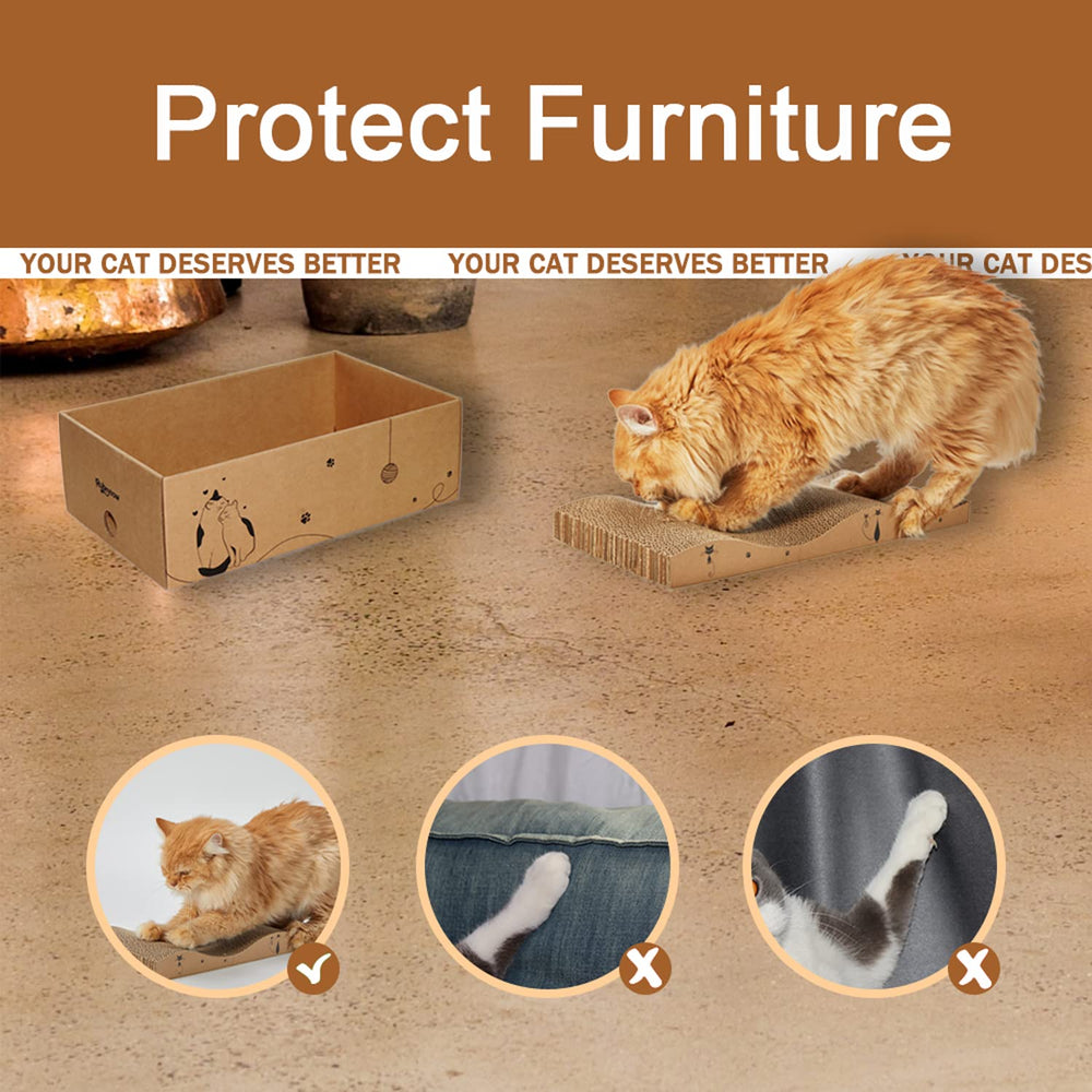 RUBMEOW caja externa duradera y reciclable para rascadores