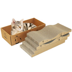 RUBMEOW cuatro tableros de rascar de cartón para gatos