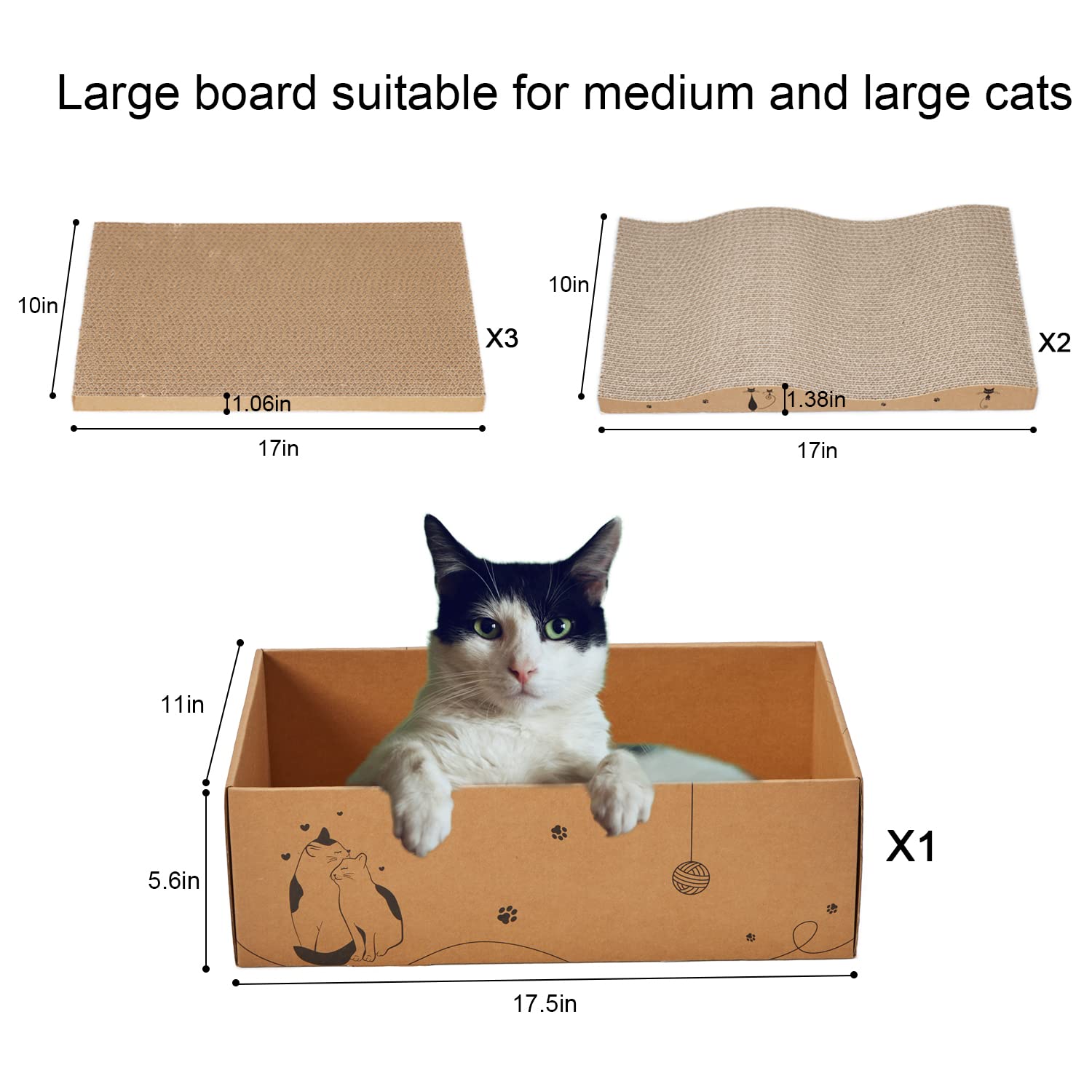 RUBMEOW papel corrugado reciclable, opción ecológica para rascar.