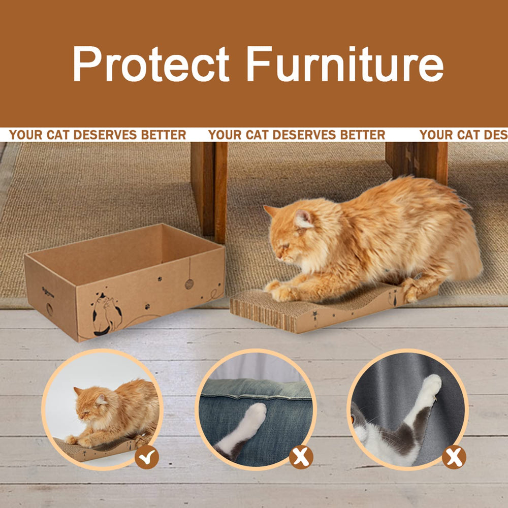 RUBMEOW tableros rasca 5 piezas, variedad para afilar garras en casa.