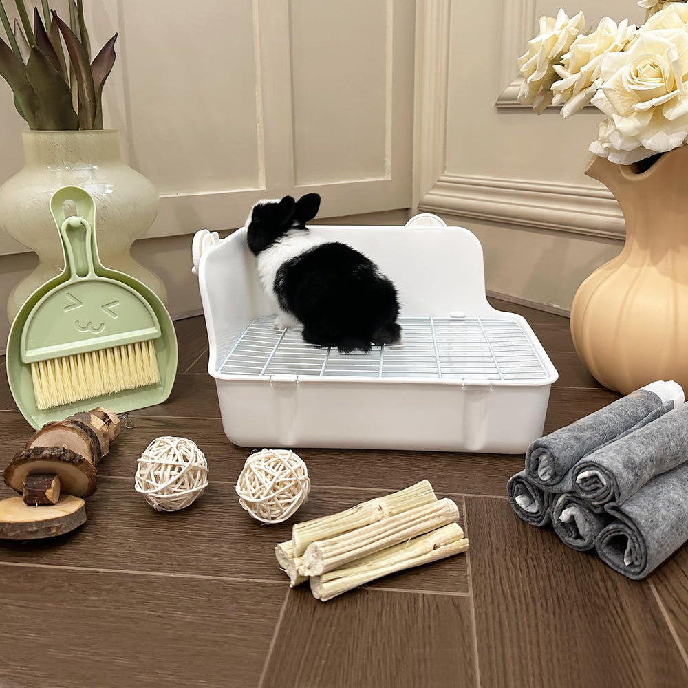 RUBYHOME caja-latrina conejos, tamaño compacto para mascotas pequeñas y medianas.