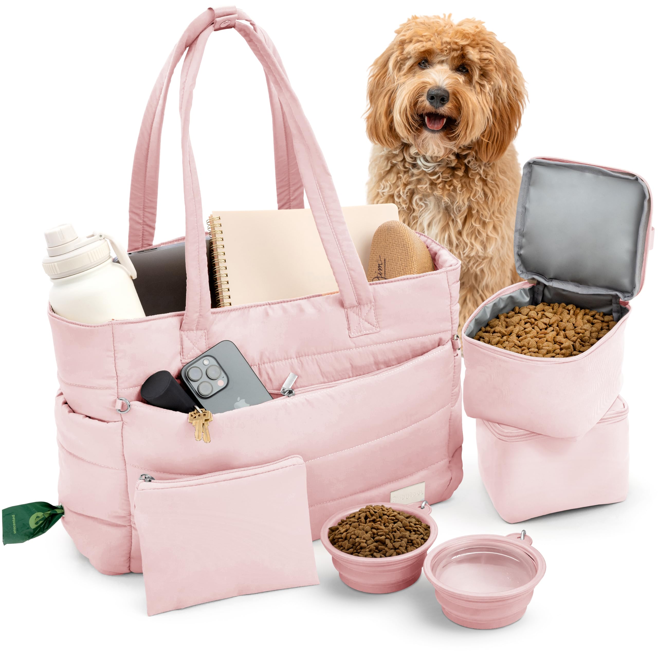 rubyloo bolso de viaje para perro rosado, ideal para salidas con tu mascota.