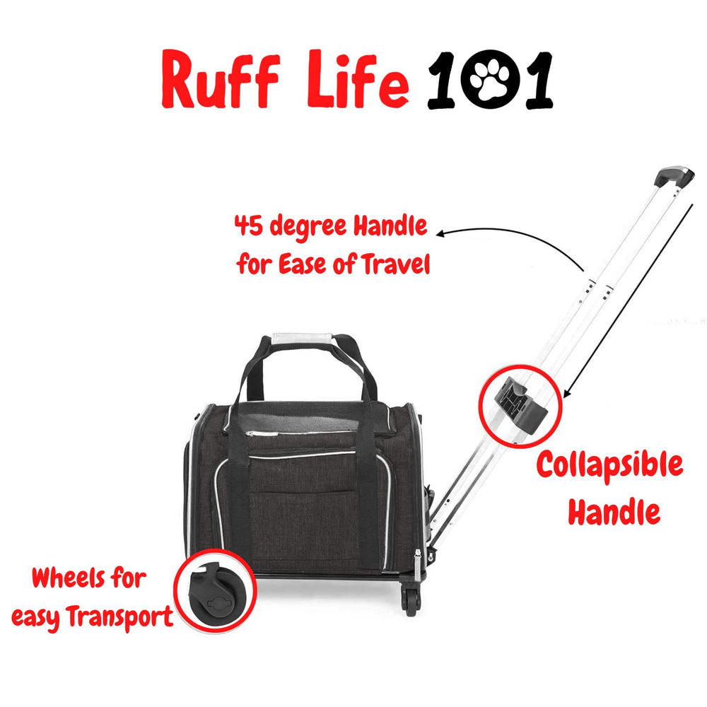 RUFF LIFE 101 transportín acolchado, interior suave, para mascotas relajadas durante el viaje.