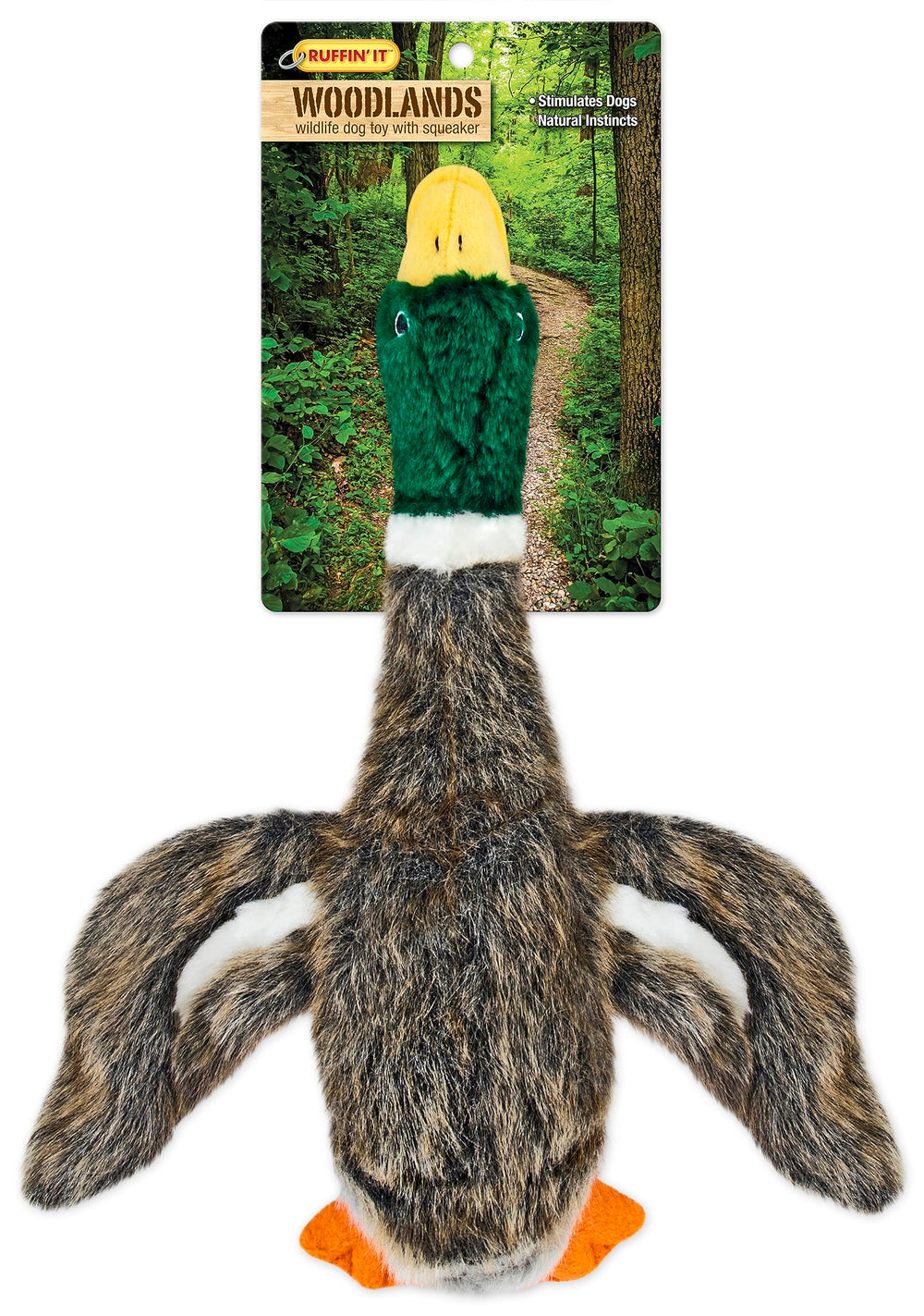 Ruffin' It peluche pato woodlands grande, perfecto para acurrucarse tras jugar