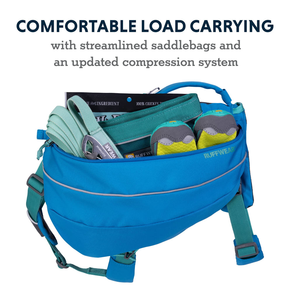 Ruffwear Approach Pack, manija acolchada para manejo cómodo en pausas.
