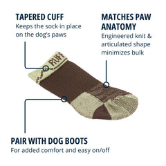 Ruffwear Bark'n Boot Socks, diseño que permanece en su sitio durante horas de juego.