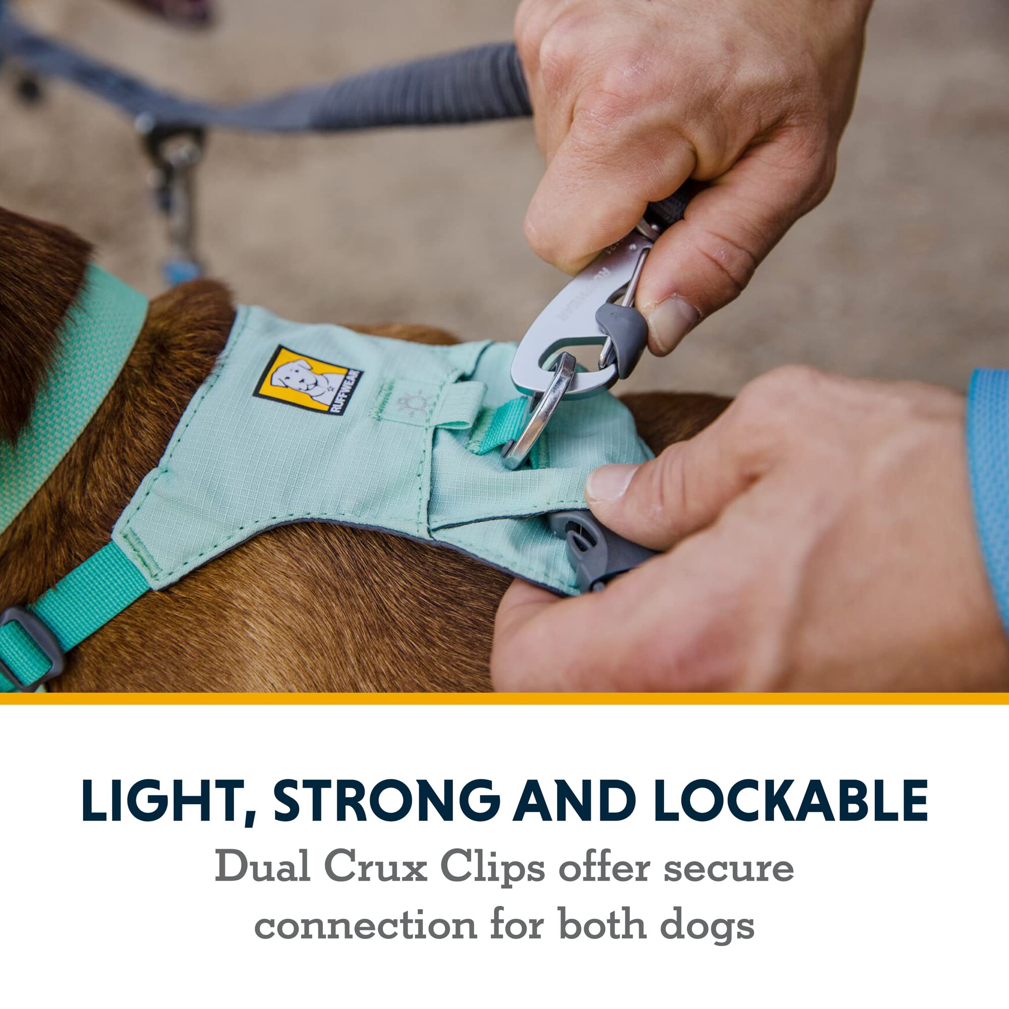 Ruffwear acoplador longitud ajustable en ambos lados para tamaños y ritmos variados.