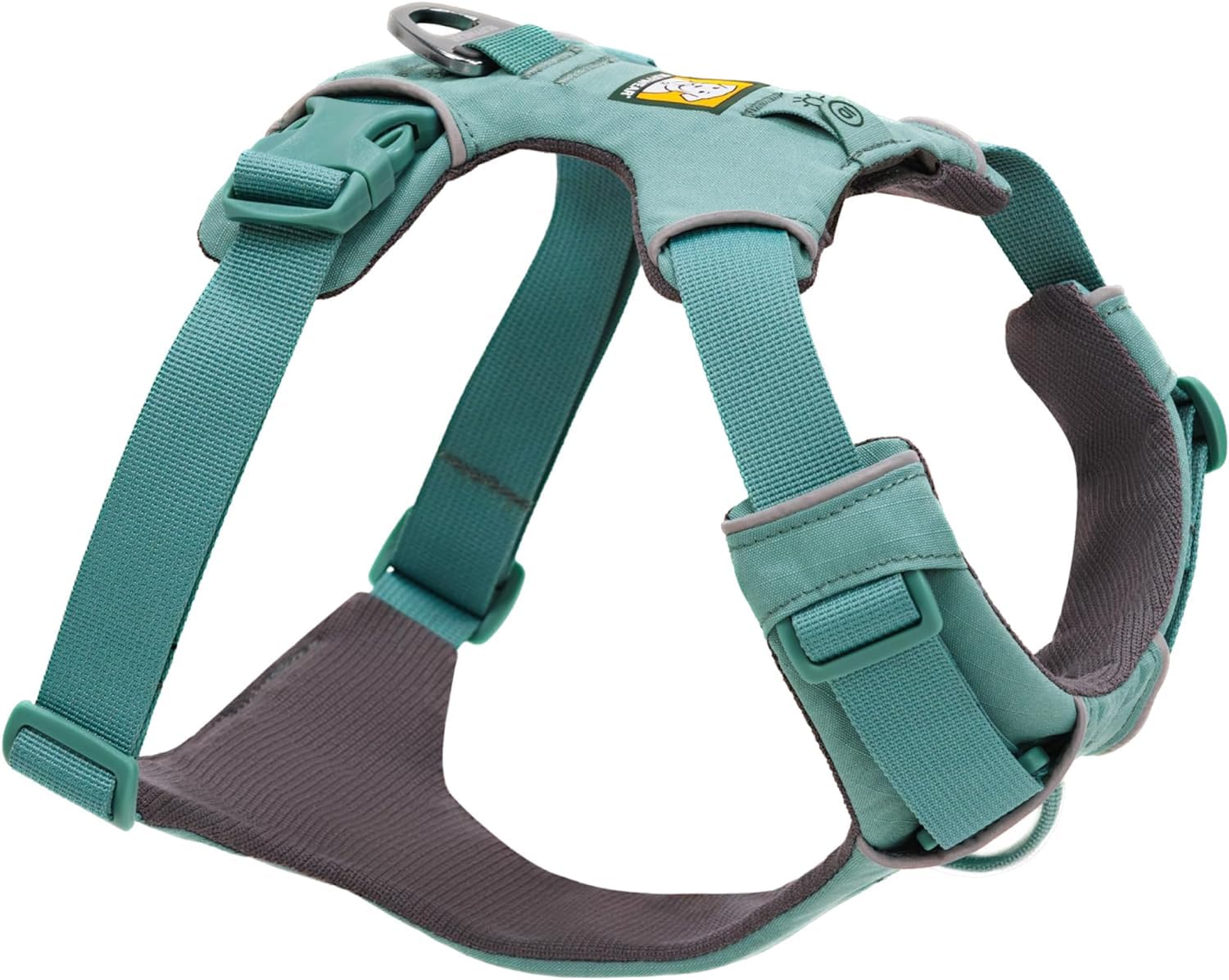 Ruffwear Front Range, vista frontal, arnés cómodo y ligero para paseos diarios