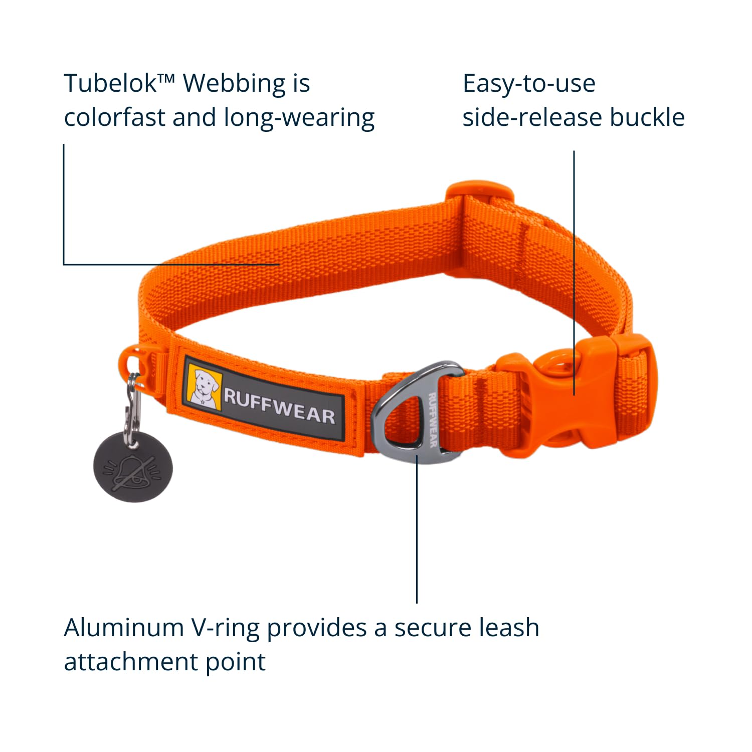 Ruffwear Front Range Collar con anilla de aluminio resistente a la intemperie