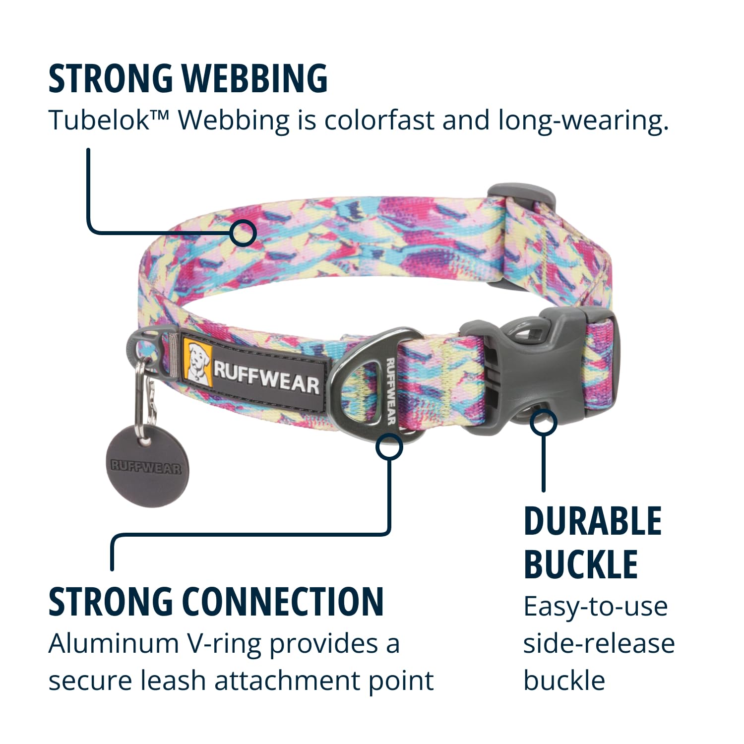 Ruffwear Front Range Collar: anillo de aluminio para conexión resistente.